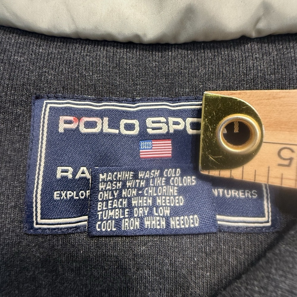 Polo Sport Ralph Lauren Jacket Medium Gray/Silver Pullover Streetwear Gorpcore - Picture 11 of 16